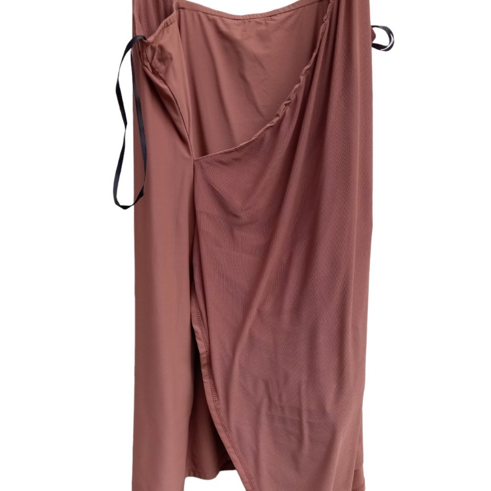 LUMIERE Ruched Cinch bodycon brown mini dress sz XS, S, M, L NWT - Picture 6 of 15